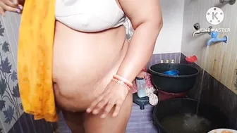 Curvy Indian Aunty Soaping Her Body In Steamy Bathroom Shower