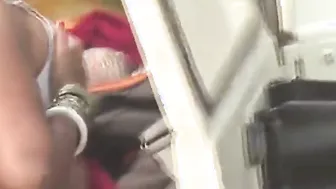 Catching Married Aunty Changing Bra Grabbing Her Tits So Quick