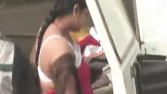 Catching Married Aunty Changing Bra Grabbing Her Tits So Quick