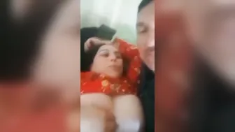Beautiful Aunty Getting Her Boobs Sucked By Her Secret Lover