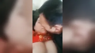 Beautiful Aunty Getting Her Boobs Sucked By Her Secret Lover
