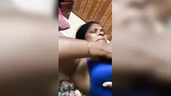 Tamil Aunty Moaning While Getting Her Big Tits Squeezed And Fucked