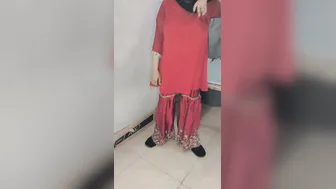 Busty Milf Aunty Showing Off Her Big Natural Boobs At Home Alone