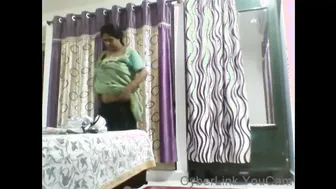 Village Aunty Changing Clothes Getting Caught Touching Herself