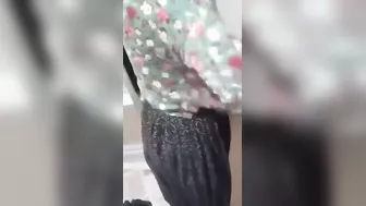 Curvy Aunty Revealing Her Fair Round Breasts To Him Slowly
