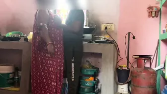 Getting Intimate With Sexy Aunty In Kitchen While Cooking Together