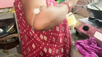 Getting Intimate With Sexy Aunty In Kitchen While Cooking Together