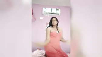 Naughty Aunty Lifting Her Skirt Teasing With Her Wet Panties