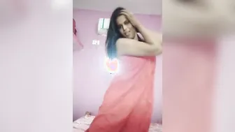 Naughty Aunty Lifting Her Skirt Teasing With Her Wet Panties