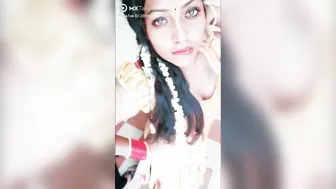 Desi Aunty From Tiktok Showing Off Her Big Boobs On Camera