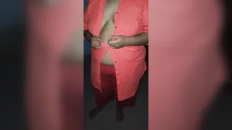 Curvy Aunty Stripping Down Showing Off Getting Ready For Action