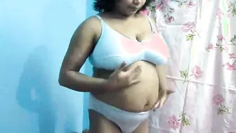 Horny Aunty Teasing In Blue Bra Before Getting Fucked Hard