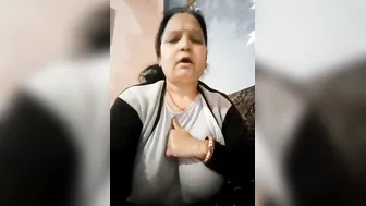 Huge Breasted Indian Milf Playing With Her Tits In Sexy Mood