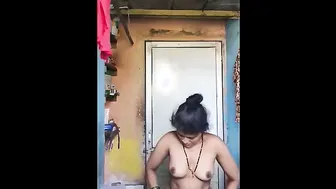Slim Aunty Caught Bathing Alone Getting Naughty In Bathroom