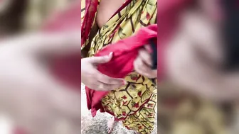 Mature Woman Flaunting Her Big Boobs For The Camera Seductively