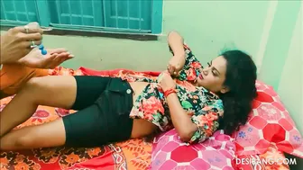 Massaging Desi Aunty Before Spreading Her Legs Wide For Action