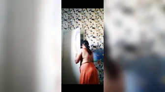 Mallu Aunty Slowly Undressing Revealing Everything In Two Parts