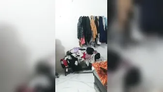 Catching My Aunty Changing Clothes Through The Bedroom Doorway