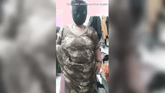 Catching My Aunty Changing Clothes Through The Bedroom Doorway