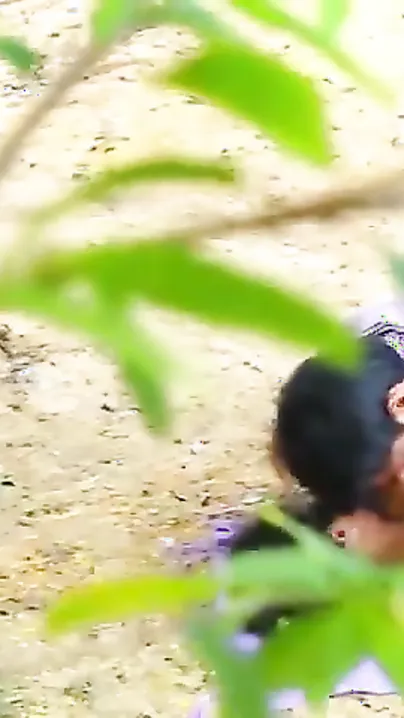 Telugu Aunty Caught Getting Naughty Outdoors Behind The Trees