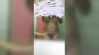 Busty Aunty Filming Herself Naked In The Shower Getting Wet