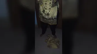 Neighbor Aunty Caught Washing Clothes Showing Her Thick Curves