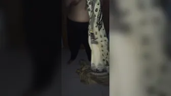 Neighbor Aunty Caught Washing Clothes Showing Her Thick Curves