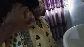 Neighbor Boy Fucking Horny Aunty While She Combs Her Long Hair