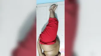 Curvy Aunty Getting Sweaty Working Out Alone At Home Late Night