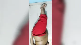 Curvy Aunty Getting Sweaty Working Out Alone At Home Late Night