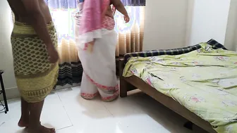 Stranger Forcing Himself On Helpless Aunty In Saree At Home