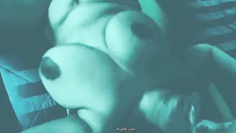 Busty Tamil Aunty Taking Two Young Cocks In Wild Threesome