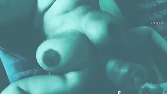 Busty Tamil Aunty Taking Two Young Cocks In Wild Threesome