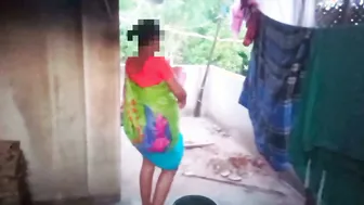 Housewife Getting Banged While Washing Clothes In Village Home