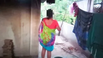 Housewife Getting Banged While Washing Clothes In Village Home