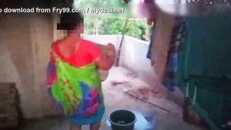 Housewife Getting Banged While Washing Clothes In Village Home