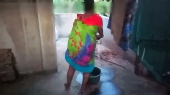 Housewife Getting Banged While Washing Clothes In Village Home