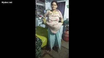 Telugu Married Woman Slowly Removing Her Clothes For The Cam