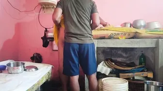 Sneaking Into Neighbor Aunty Kitchen Fucking Her Ass From Behind