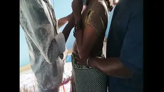 Tamil Aunty Taking Two Neighbors At Once In Her Bedroom Today