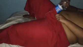 Indian Housewife Pleasuring Herself With Bottle When Alone Inside