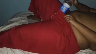 Indian Housewife Pleasuring Herself With Bottle When Alone Inside