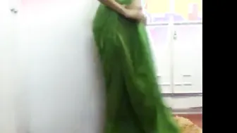Saree Clad Married Woman Dancing Seductively Pressed To Wall