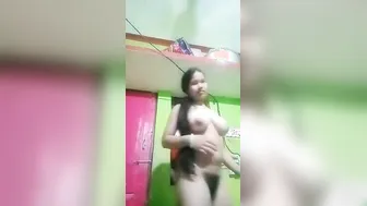 Curvy Desi Aunty Showing Off Her Big Nipples In Bedroom Alone