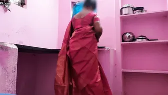 Grabbing Aunty From Behind While Bending And Licking Her Pussy