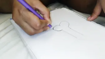 Lonely Aunty Drawing Big Cock On Paper Getting Herself Off Solo