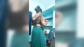Curvy Tamil Aunty Showing Off Her Goods For The Camera Tonight
