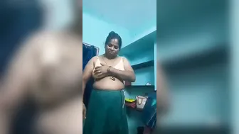 Curvy Tamil Aunty Showing Off Her Goods For The Camera Tonight