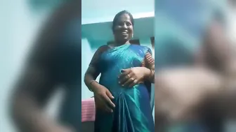 Curvy Tamil Aunty Showing Off Her Goods For The Camera Tonight