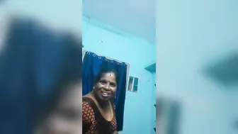 Curvy Tamil Aunty Showing Off Her Goods For The Camera Tonight